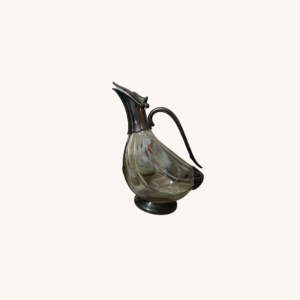 Անտիկ ոճի ապակե սափոր․ արծաթաջուր /Vintage Glass Decanter․Silverplate